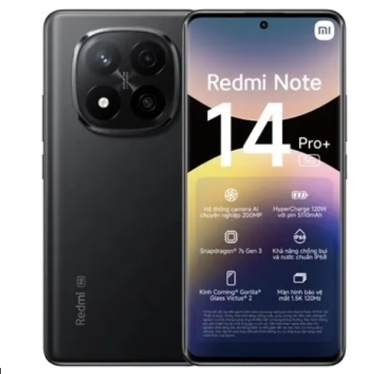 xiaomi redmi note 14 pro plus thangtranmobile đen