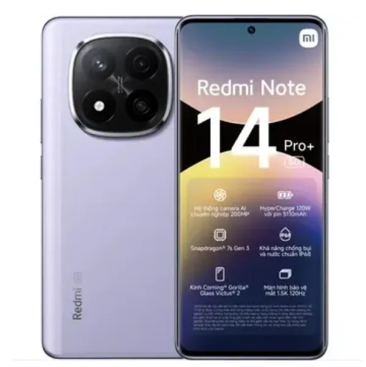 xiaomi redmi note 14 pro plus thangtranmobile tím